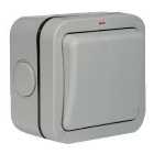 BG 20A Single Exterior 2 Way Switch - Grey