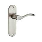 Paris Satin Nickel Latch Door Handle - 1 Pair