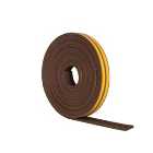Wickes 10m E Profile Rubber Draught Seal - Brown