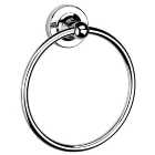 Croydex Worcester Flexi-Fix Bathroom Towel Ring - Chrome