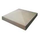 Marshalls Cast Smooth Pillar Grey Cap Stone - 280 x 280 x 50mm