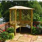 Rowlinson Balmoral Corner Trellis Garden Arbour - 1580 x 1580mm