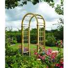 Rowlinson Curved Wooden Trellis Garden Arch - 1240 x 650mm
