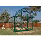 Palram Green anopia Harmony Aluminium Apex Greenhouse with Clear Polycarbonate Panels - 6 x 6ft