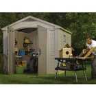 Keter Factor Brown Double Door Outdoor Apex Garden Storage Shed - 8 x 11ft