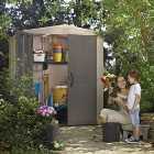 Keter Factor Brown Double Door Outdoor Apex Garden Storage Shed - 6 x 6ft