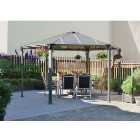 Palram Canopia Monaco Hexagonal Polycarbonate Garden Gazebo Grey - 4.38 x 4.38m