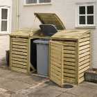 Rowlinson Large Timber Triple Wheelie Bin Storage - 8 x 3ft