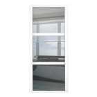 Spacepro Shaker 3 Panel White Frame Mirror Door