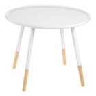Viborg Large Round Side MDF Table - White
